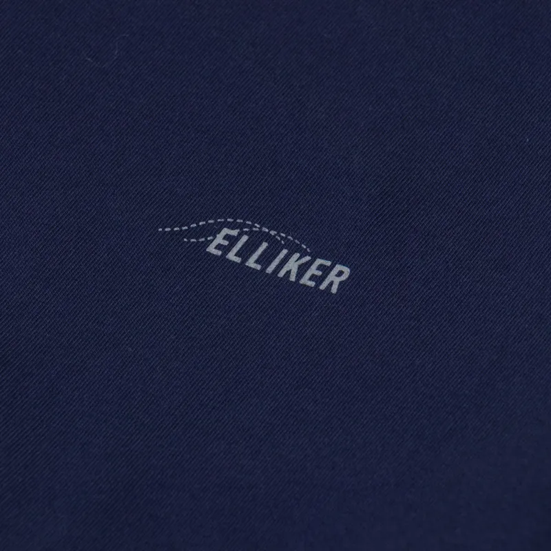 Elliker Rill Logo Print T Shirt Navy-2
