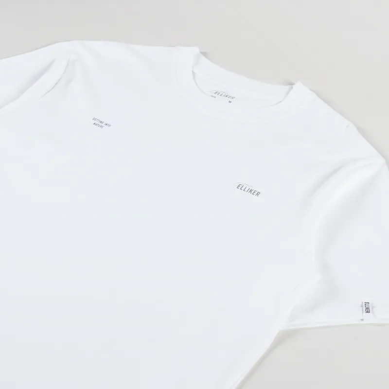 Elliker Rill Logo Print T Shirt White-1
