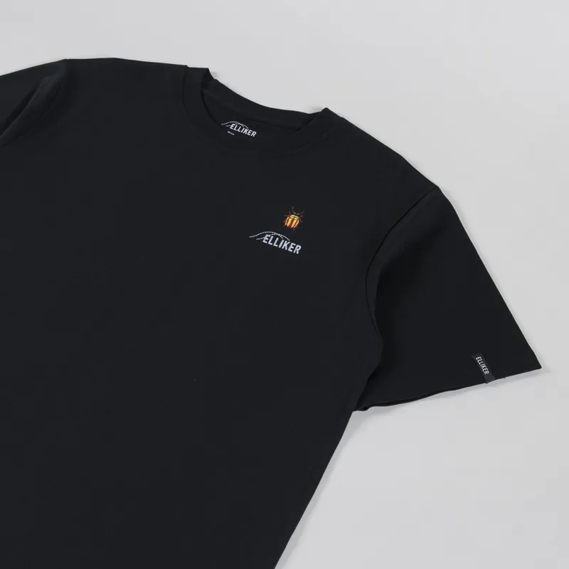 Elliker Rill Bug Print T Shirt Black-3