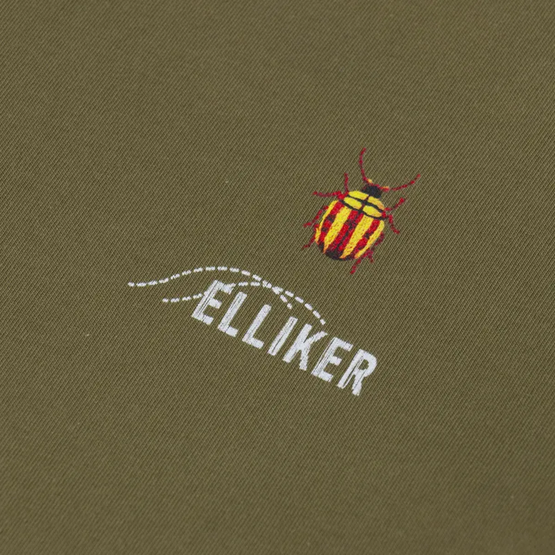 Elliker Rill Bug Print T Shirt Khaki-5