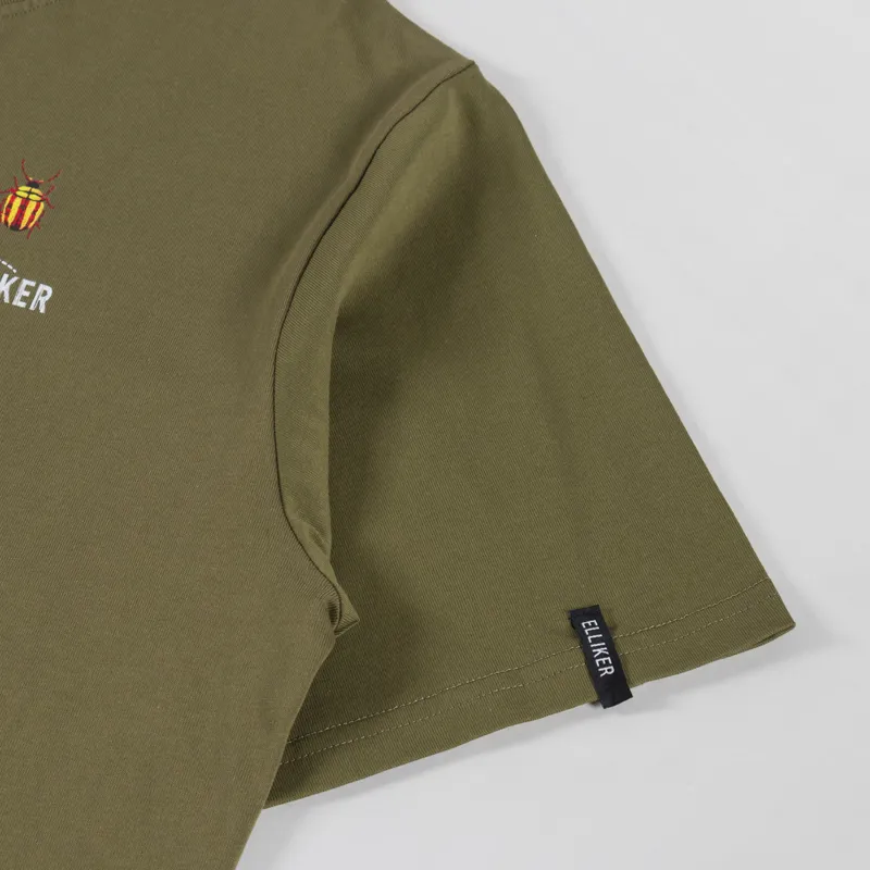 Elliker Rill Bug Print T Shirt Khaki-6