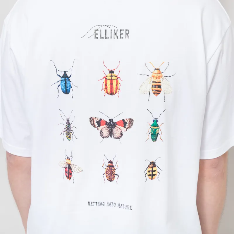 Elliker Rill Bug Print T Shirt White-2