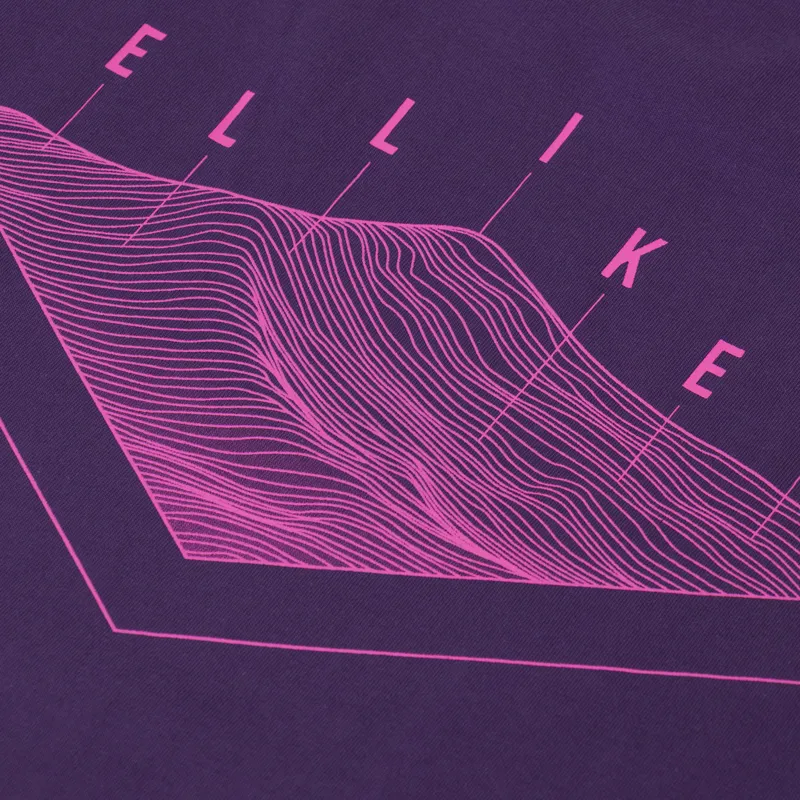 Elliker Rill Hill Print T Shirt Purple-4