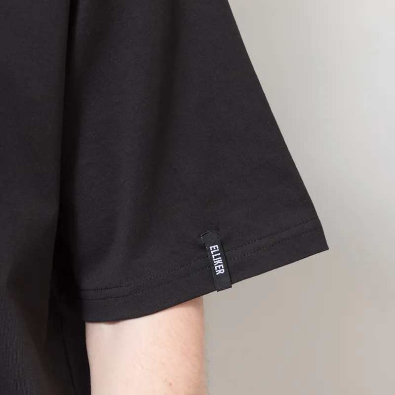 Elliker Rill Bluebell Print T Shirt Black-6