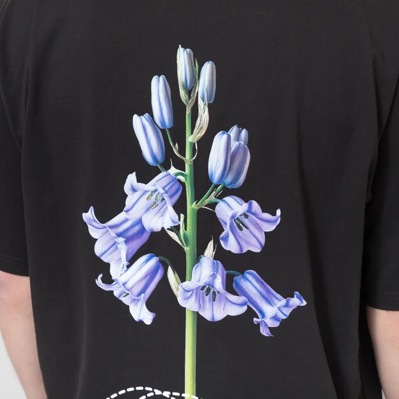 Elliker Rill Bluebell Print T Shirt Black-5