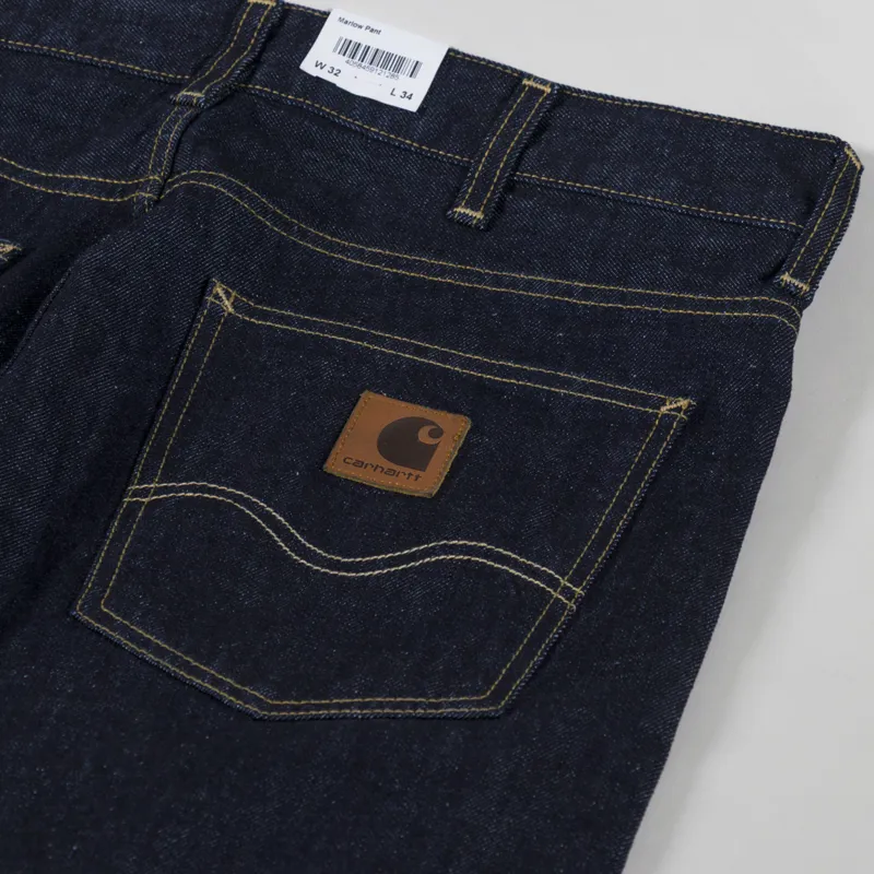 Carhartt WIP Marlow Pant Blue Rinsed Edgewood Denim -6
