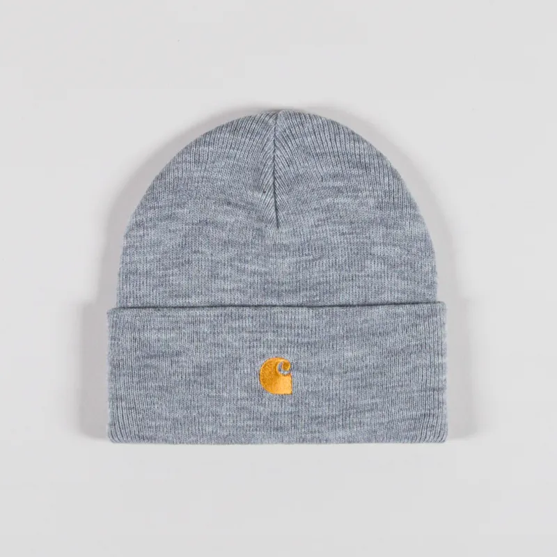 Carhartt WIP Chase Beanie Grey Heather Gold