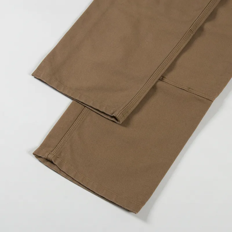 Carhartt WIP Double Knee Pant Hamilton Brown Rinsed Dearborn Canvas-6
