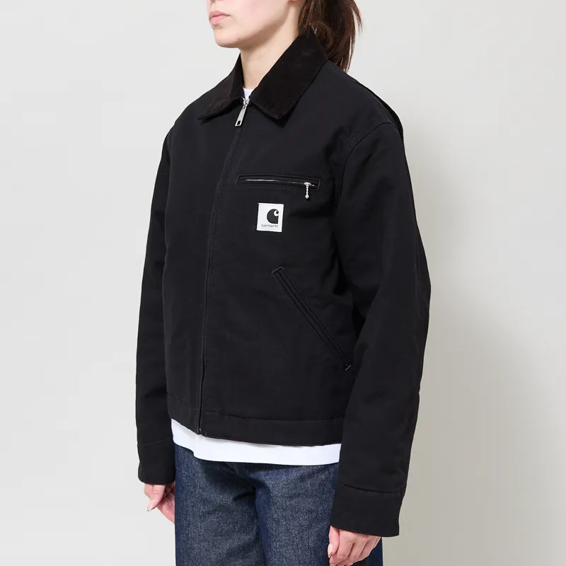 Carhartt WIP Womens OG Detroit Jacket Black Rinsed-2