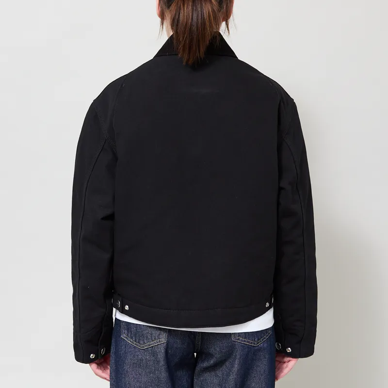 Carhartt WIP Womens OG Detroit Jacket Black Rinsed-3
