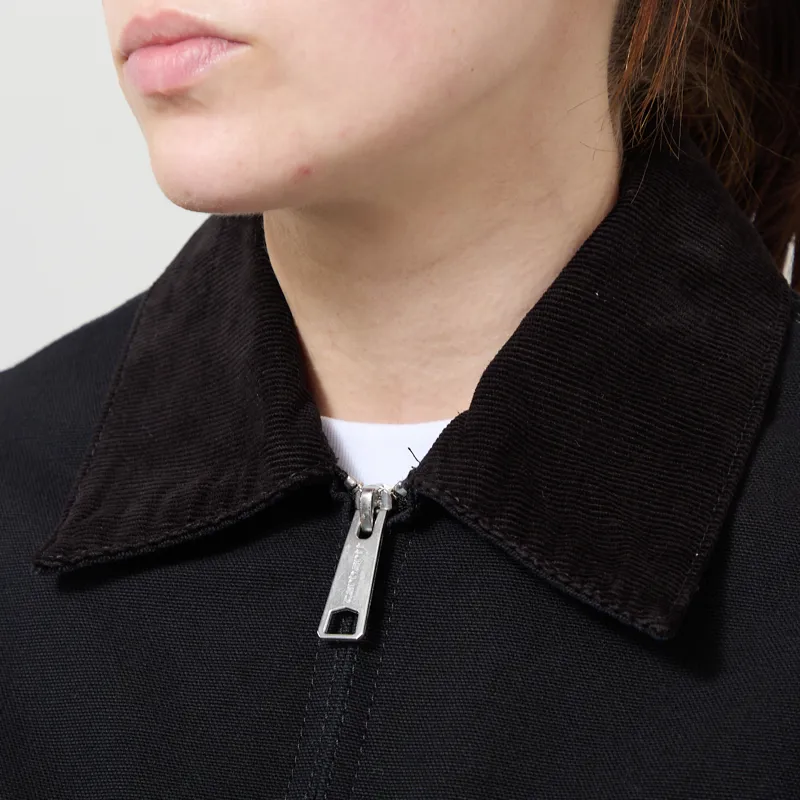 Carhartt WIP Womens OG Detroit Jacket Black Rinsed-4