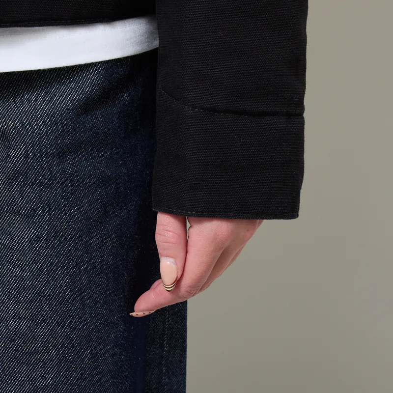 Carhartt WIP Womens OG Detroit Jacket Black Rinsed-8