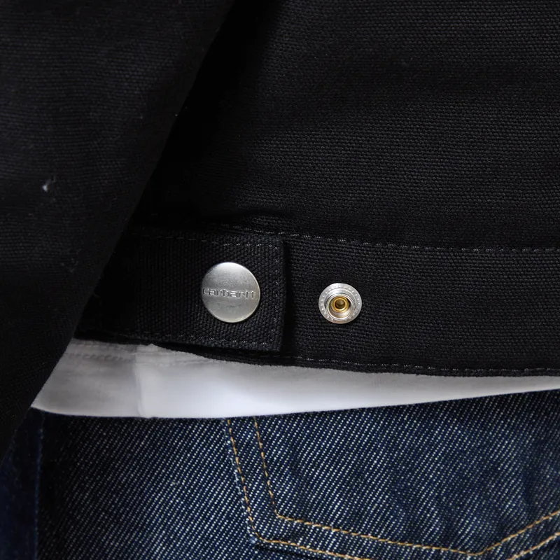 Carhartt WIP Womens OG Detroit Jacket Black Rinsed-7