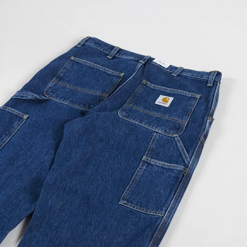 Carhartt WIP Double Knee Pant Blue Stone Washed Smith Denim-3
