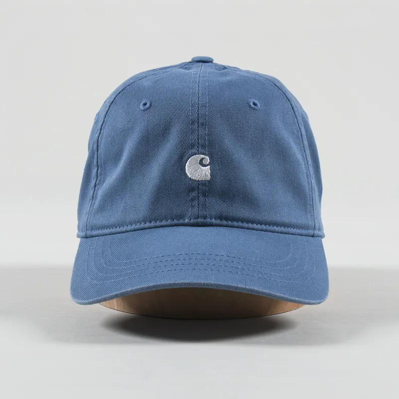 Carhartt WIP Madison Logo Cap Vancouver Blue White-1