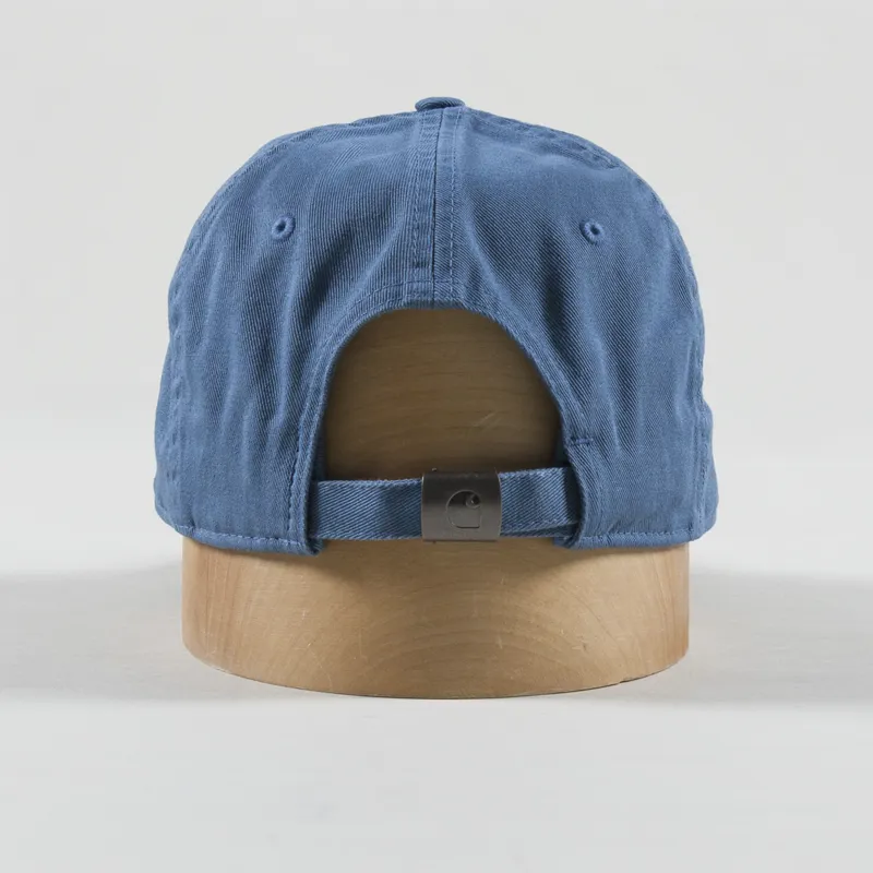 Carhartt WIP Madison Logo Cap Vancouver Blue White-3