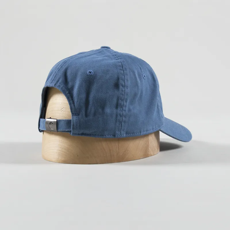 Carhartt WIP Madison Logo Cap Vancouver Blue White-2