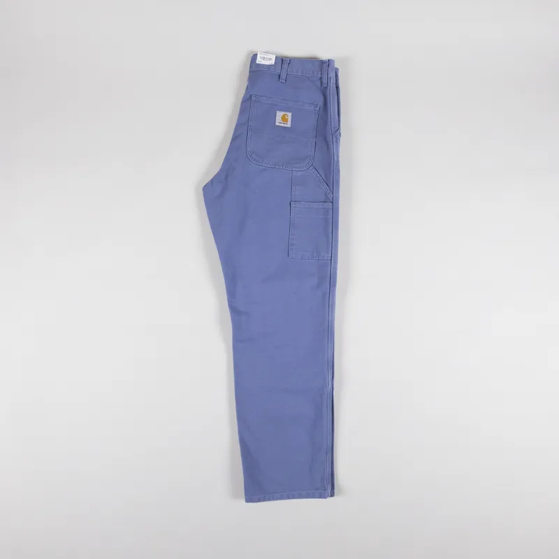 Carhartt WIP Double Knee Pant Bay Blue Dearborn Canvas-2