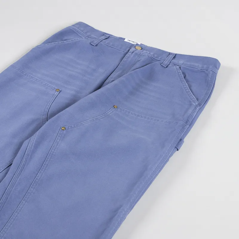 Carhartt WIP Double Knee Pant Bay Blue Dearborn Canvas-4