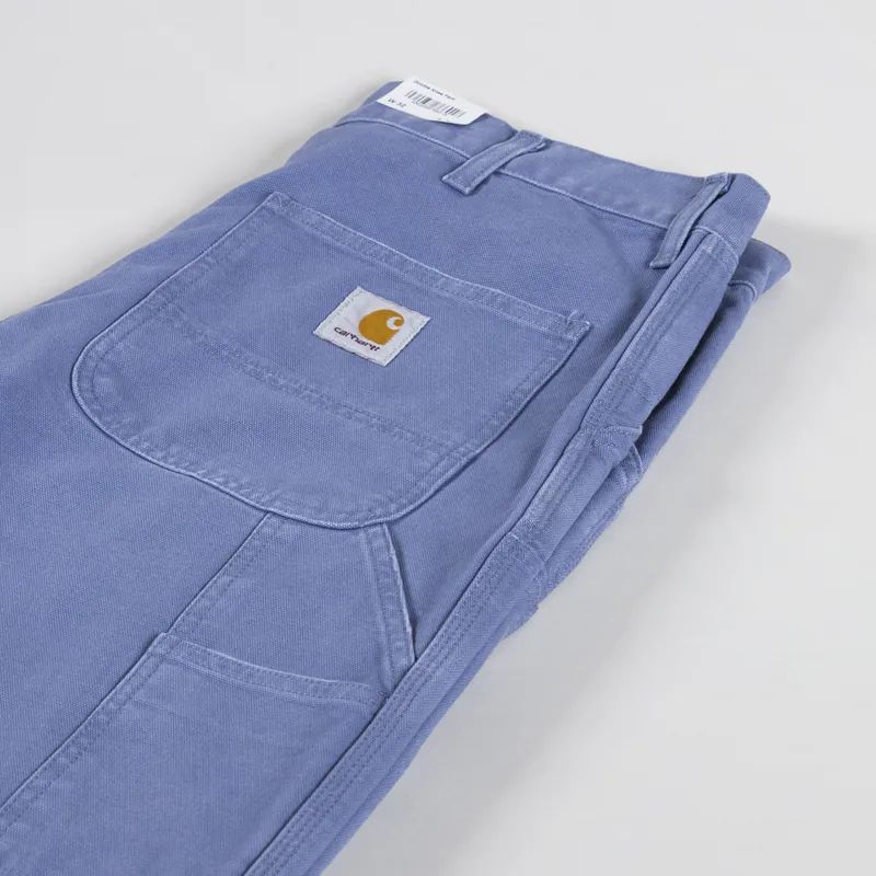 Carhartt WIP Double Knee Pant Bay Blue Dearborn Canvas-5