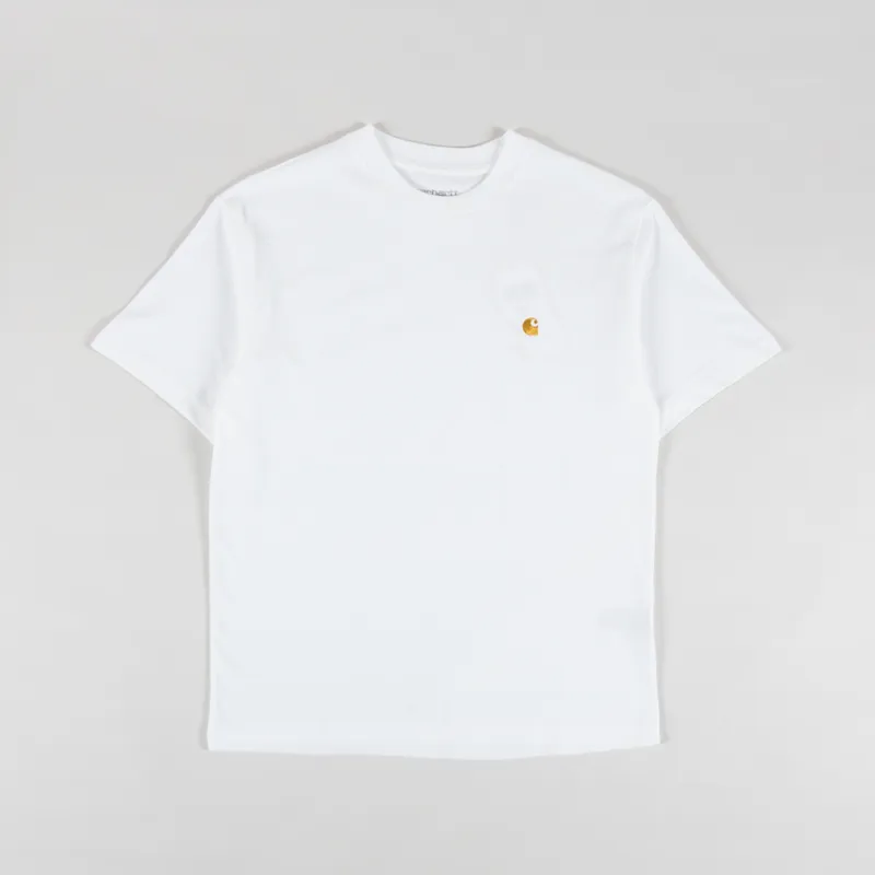 Carhartt WIP Womens Chase T Shirt White Gold
