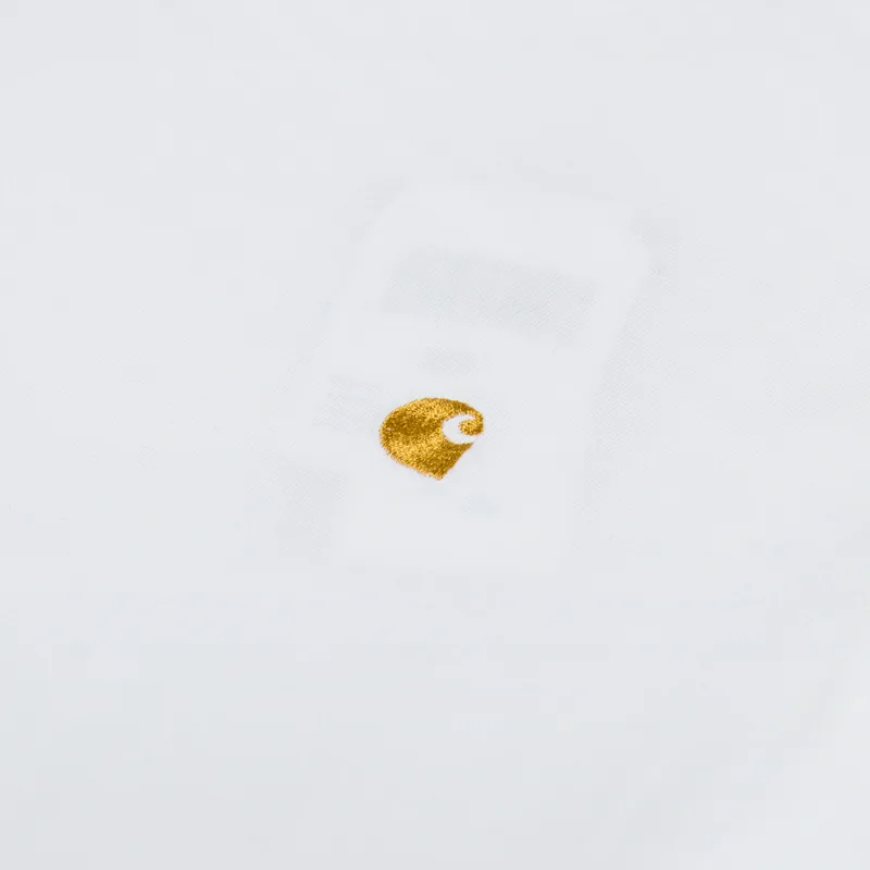 Carhartt WIP Womens Chase T Shirt White Gold-2