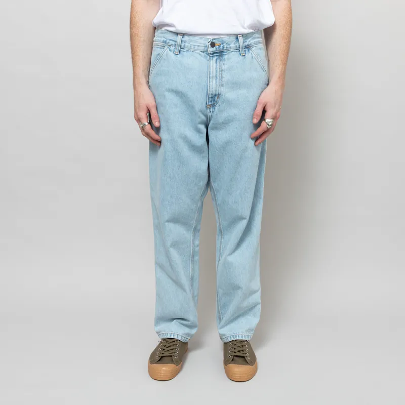 Carhartt WIP Single Knee Pant Blue Heavy Stone Bleached