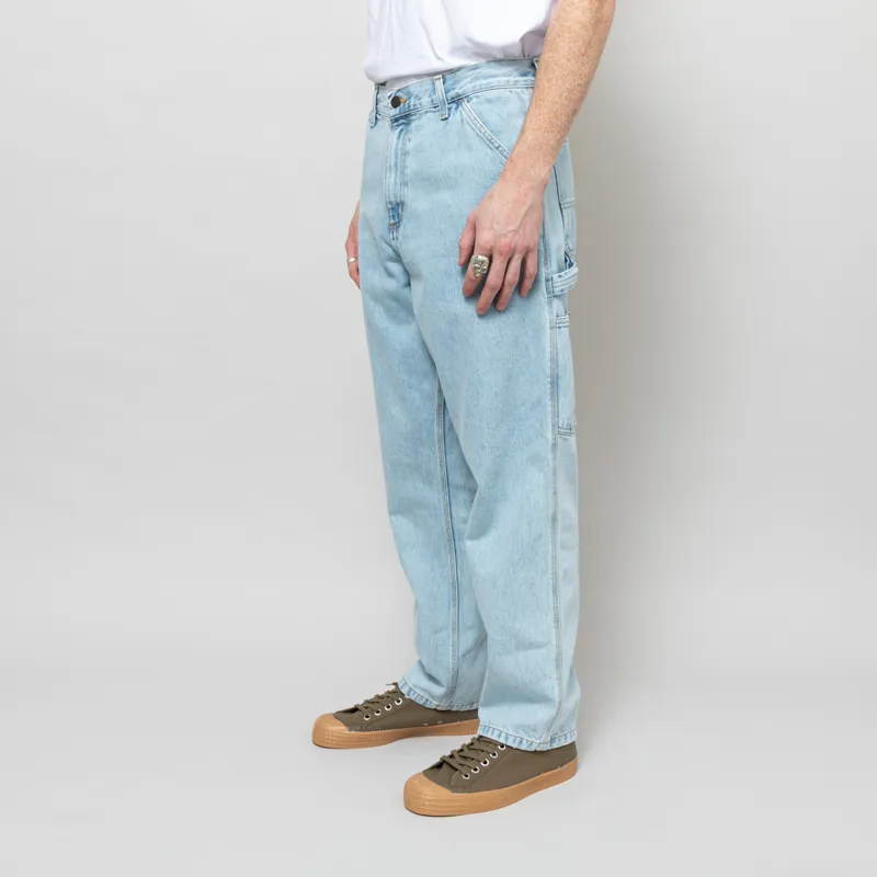 Carhartt WIP Single Knee Pant Blue Heavy Stone Bleached-1