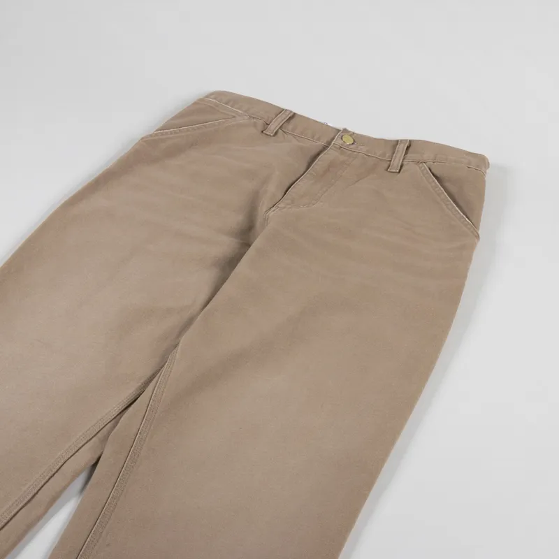 Carhartt WIP Single Knee Pant Peanut Aged Dearborn Canvas-4
