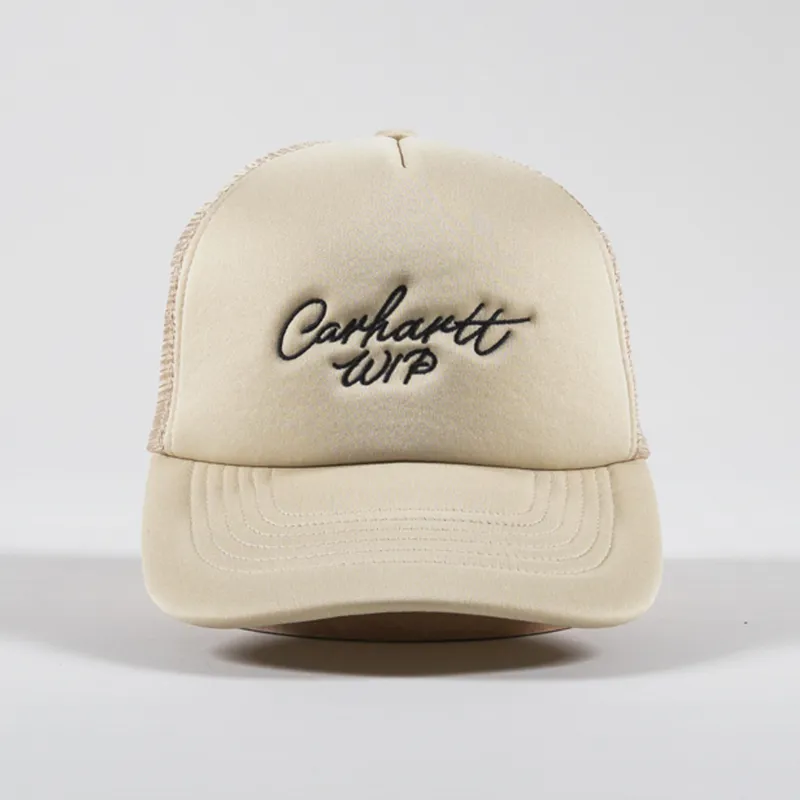Carhartt WIP Signature Trucker Cap Cornsilk Black-1
