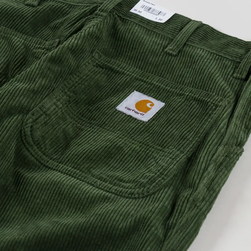 Carhartt WIP Simple Pant Tarragon Rinsed Corduroy-8