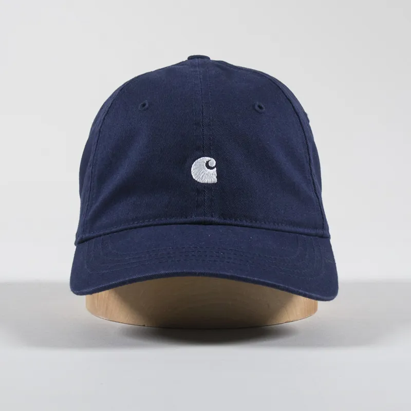 Carhartt WIP Madison Logo Cap Air Force Blue White-1