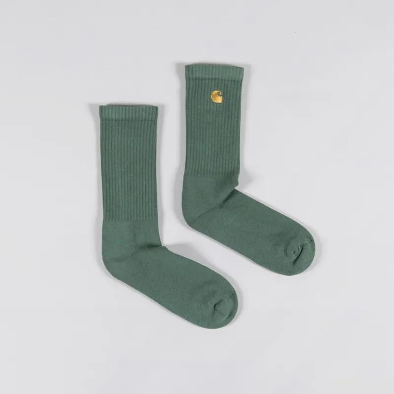 Carhartt WIP Chase Socks Duck Green Gold