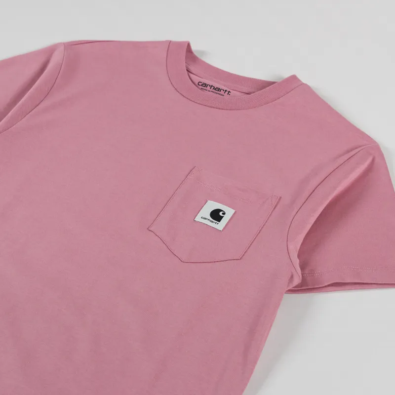 Carhartt WIP Womens Pocket T Shirt Dusty Rose-1