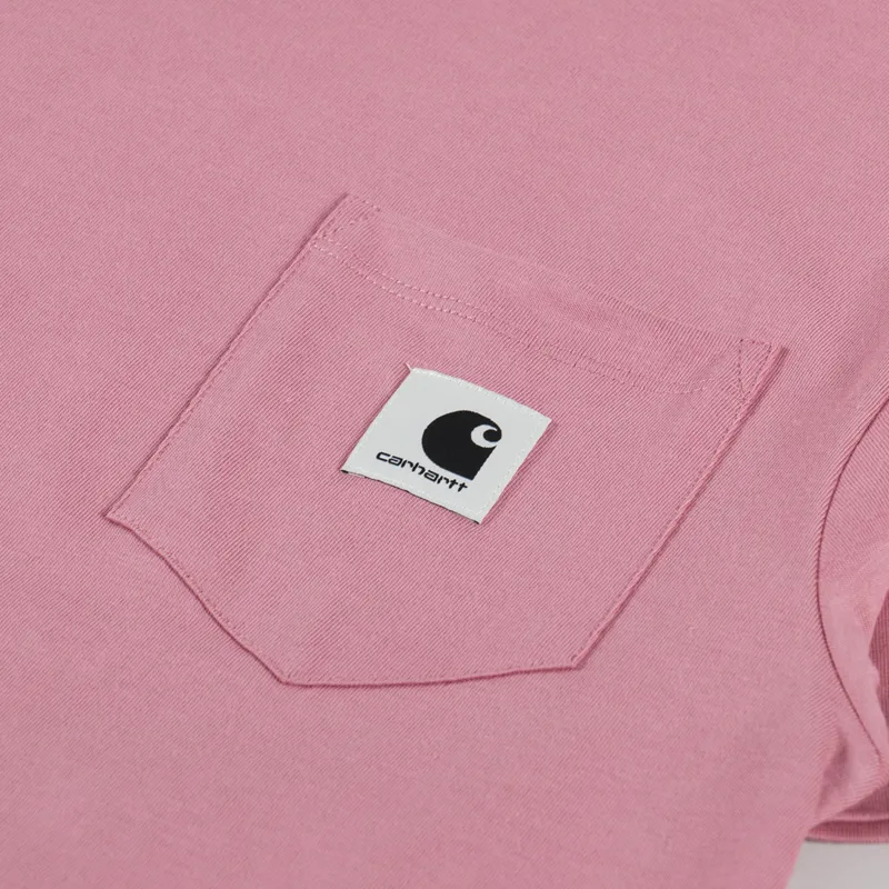 Carhartt WIP Womens Pocket T Shirt Dusty Rose-2