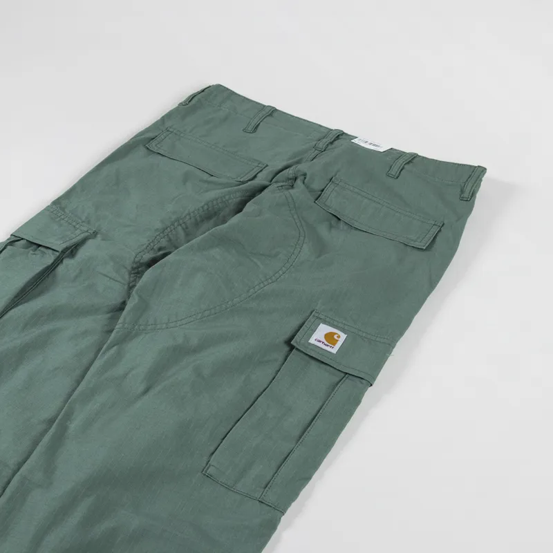 Carhartt WIP Regular Cargo Pant Duck Green Rinsed Columbia Ripstop-2