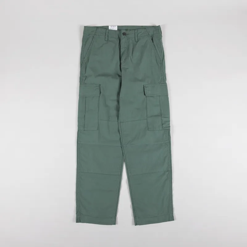 Carhartt WIP Regular Cargo Pant Duck Green Rinsed Columbia Ripstop-1
