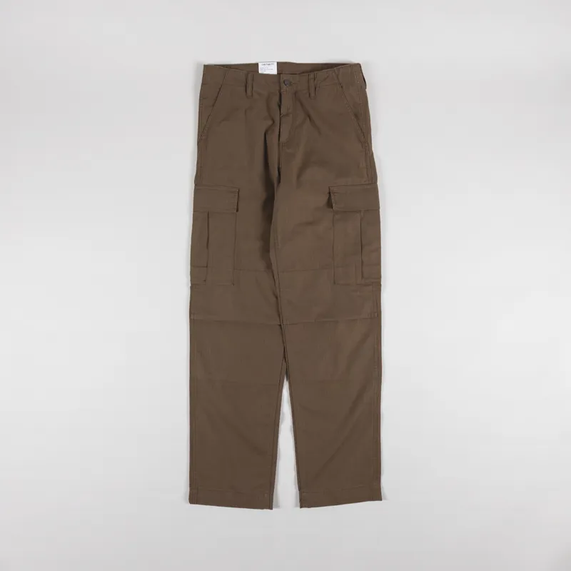 Carhartt WIP Regular Cargo Pant Chocolate Rinsed Columbia Ripstop-1