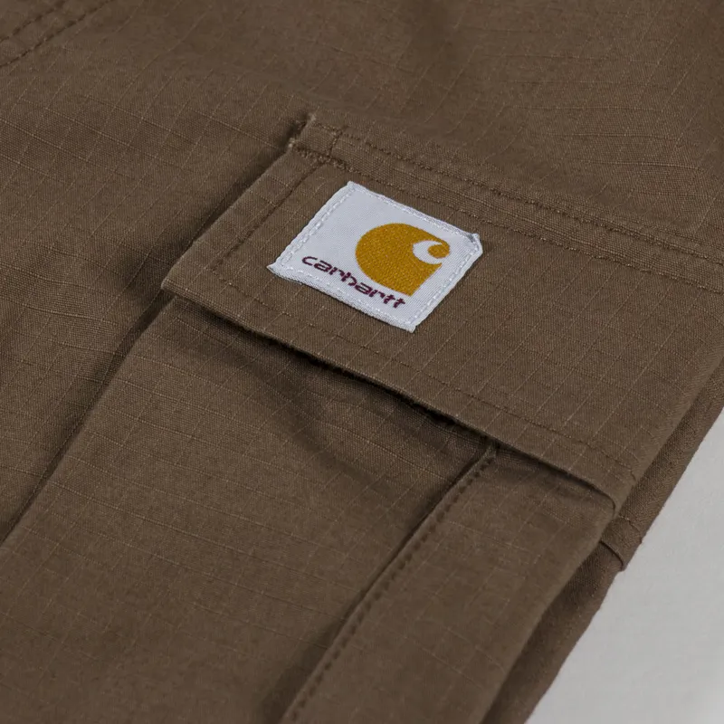 Carhartt WIP Regular Cargo Pant Chocolate Rinsed Columbia Ripstop-10