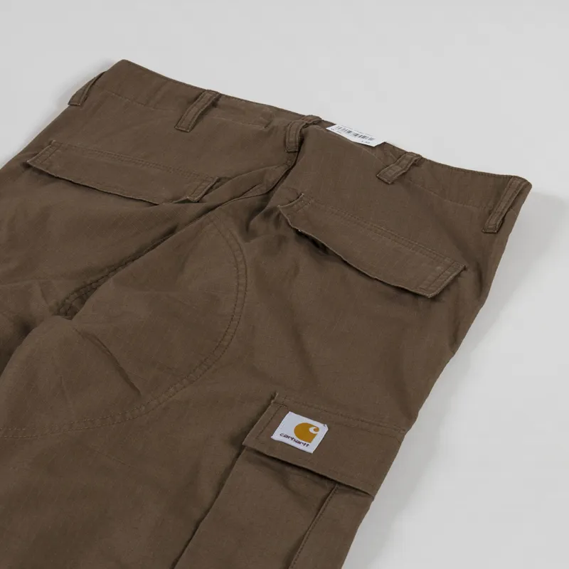 Carhartt WIP Regular Cargo Pant Chocolate Rinsed Columbia Ripstop-3