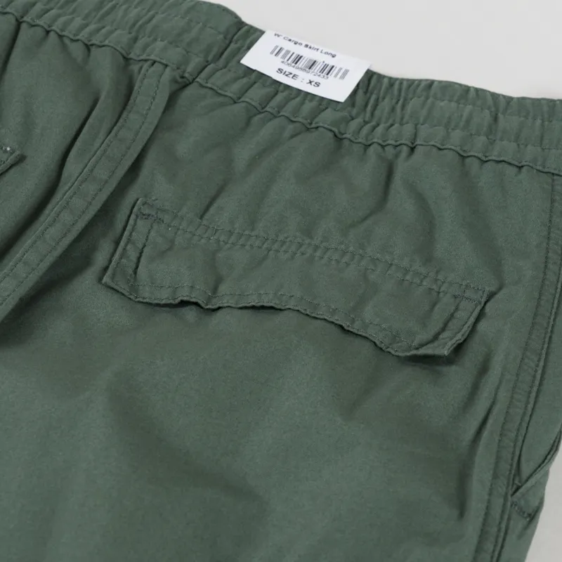Carhartt WIP Womens Cargo Skirt Long Duck Green Rinsed-8