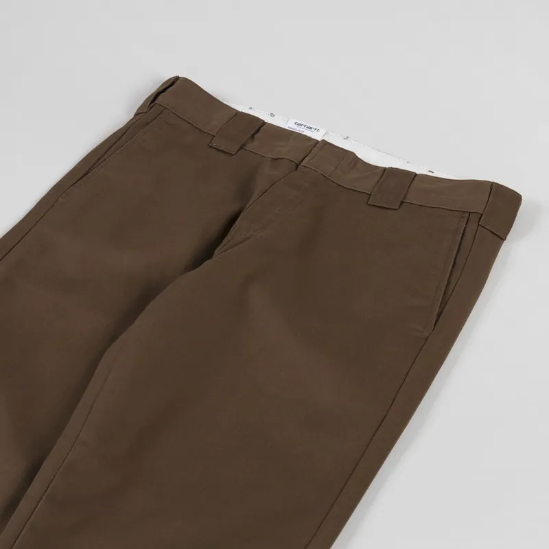 Carhartt WIP Master Pant Chocolate Rinsed Denison Twill-4