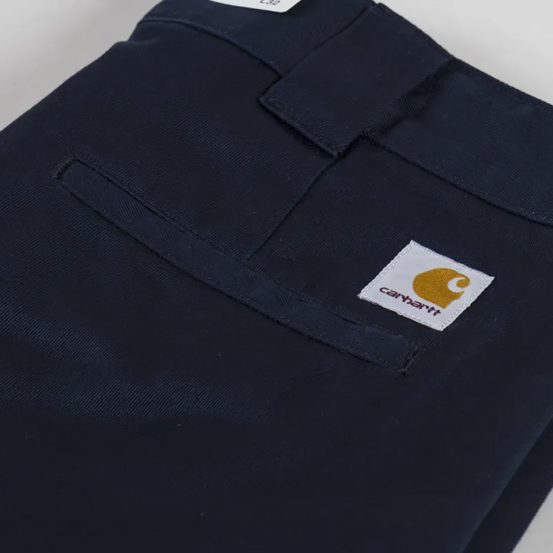 Carhartt WIP Master Pant Dark Navy Rinsed Denison Twill-8
