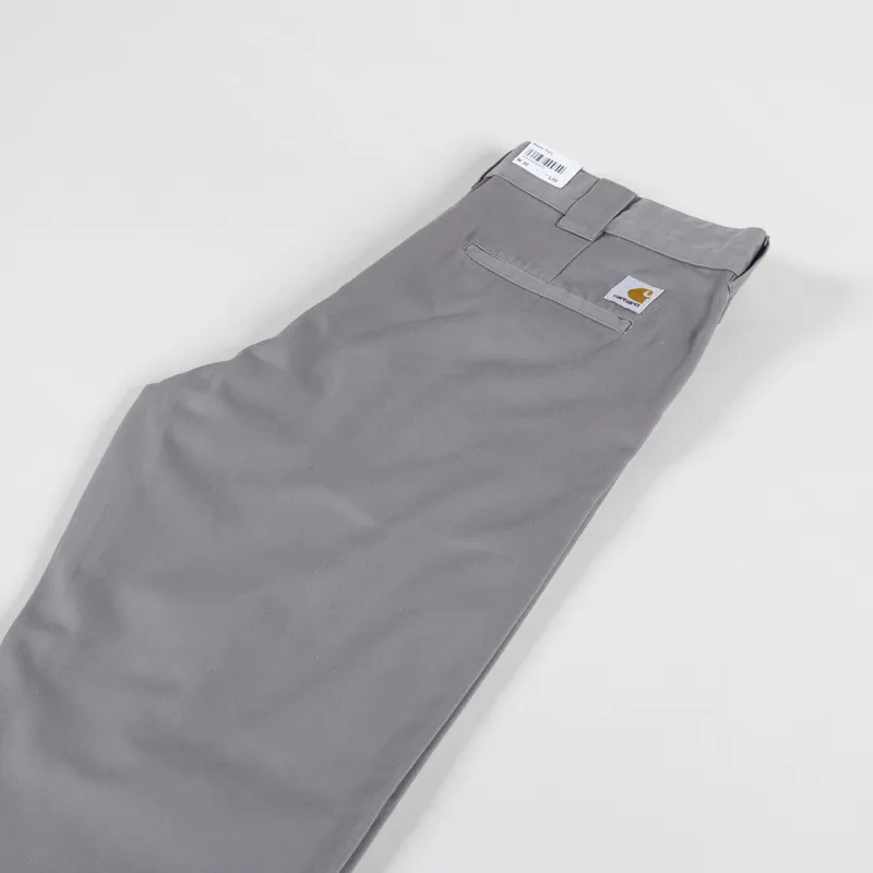 Carhartt WIP Master Pant Misty Grey Rinsed Denison Twill-5
