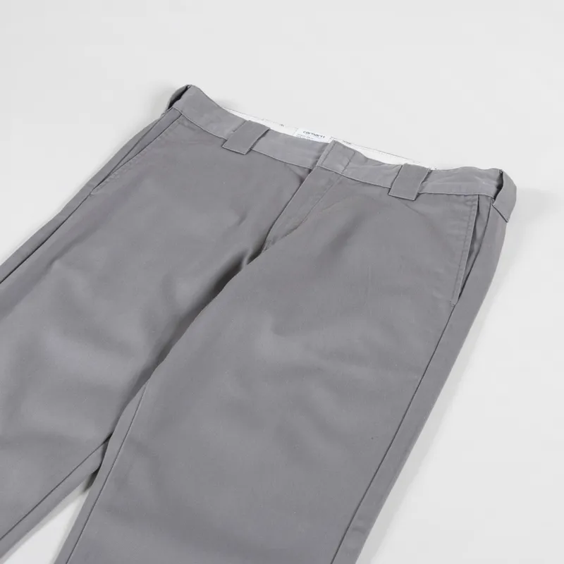 Carhartt WIP Master Pant Misty Grey Rinsed Denison Twill-4