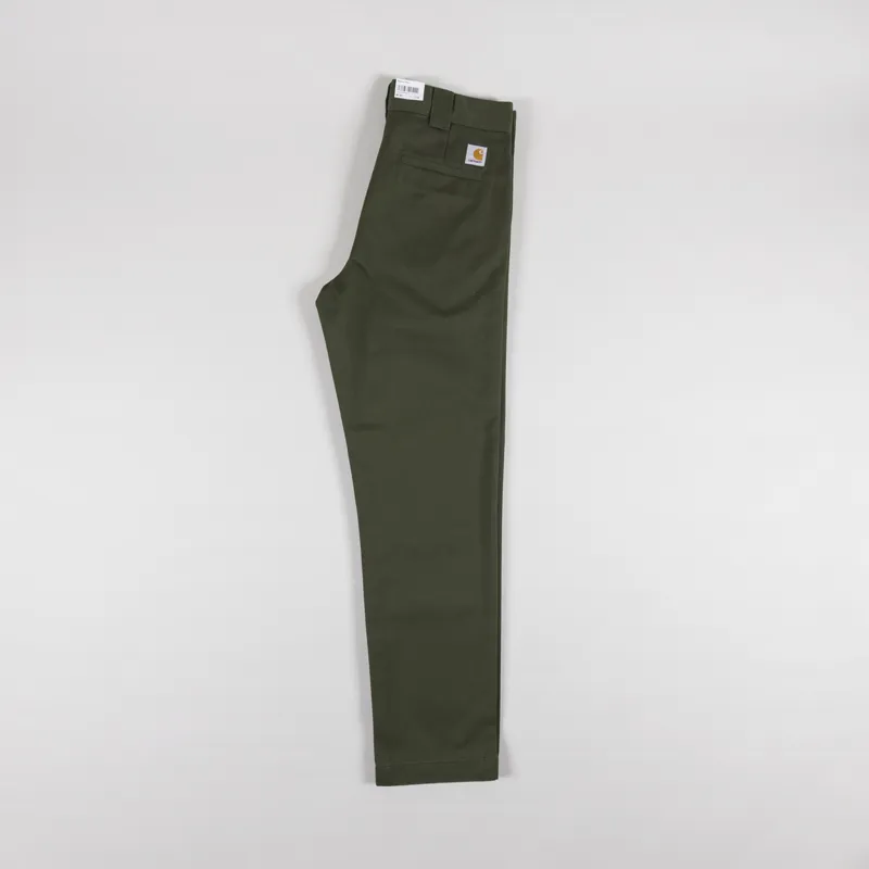 Carhartt WIP Master Pant Office Green Rinsed Denison Twill-2