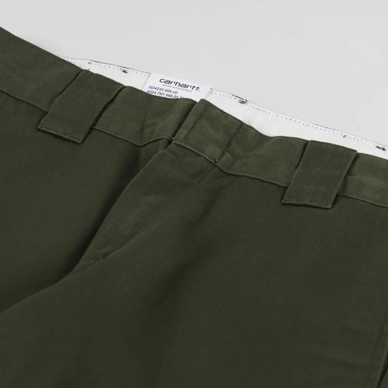 Carhartt WIP Master Pant Office Green Rinsed Denison Twill-7