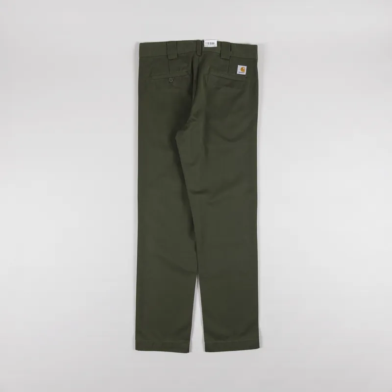 Carhartt WIP Master Pant Office Green Rinsed Denison Twill