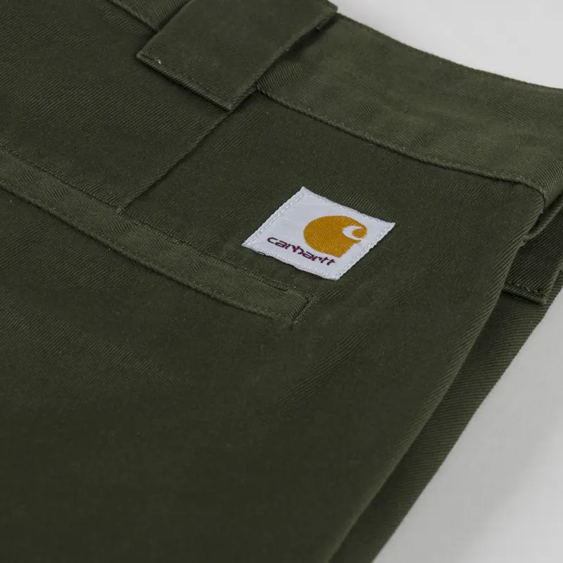 Carhartt WIP Master Pant Office Green Rinsed Denison Twill-9