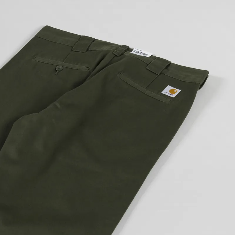 Carhartt WIP Master Pant Office Green Rinsed Denison Twill-3